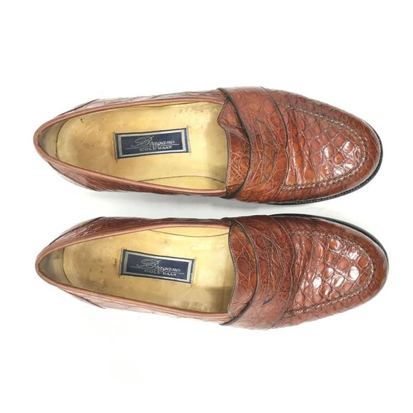 Bragano Cole Haan Loafers Shoes Size 8 Crocodile